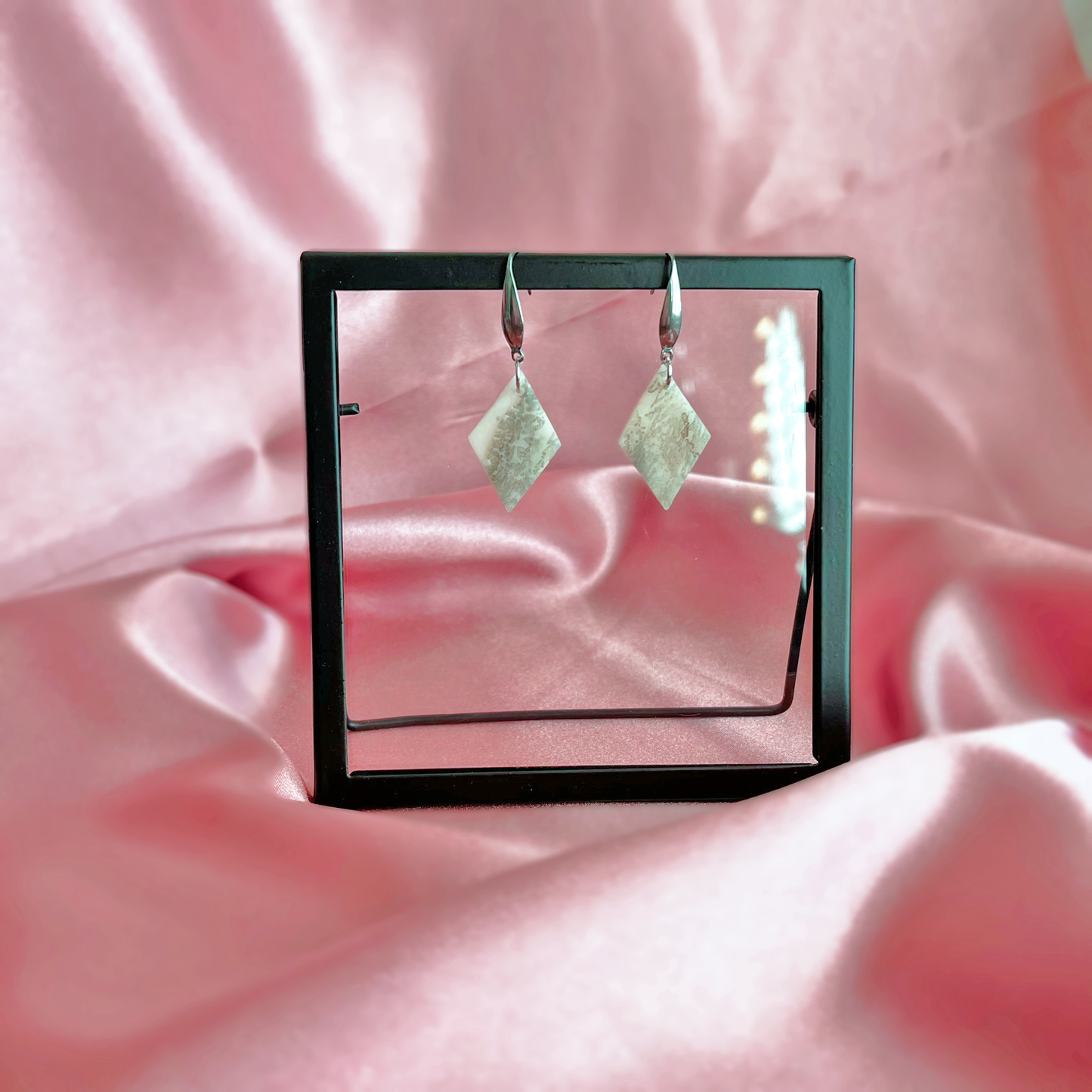 Inked Full Diamond Dangle Earrings