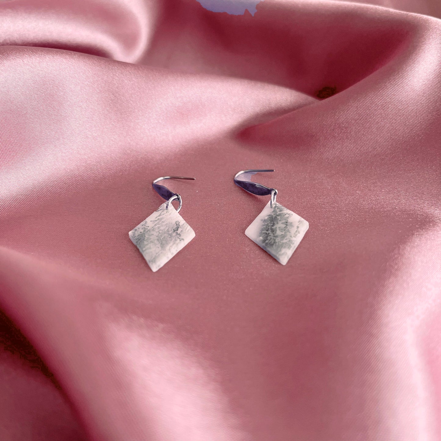 Inked Full Diamond Dangle Earrings