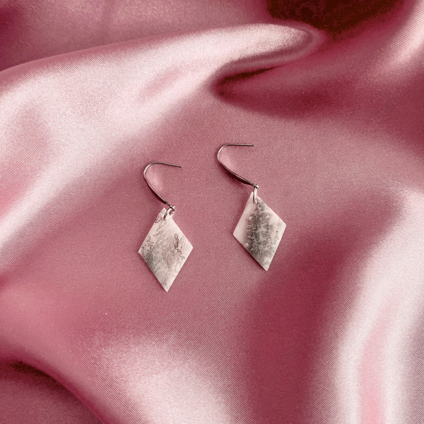 Inked Full Diamond Dangle Earrings