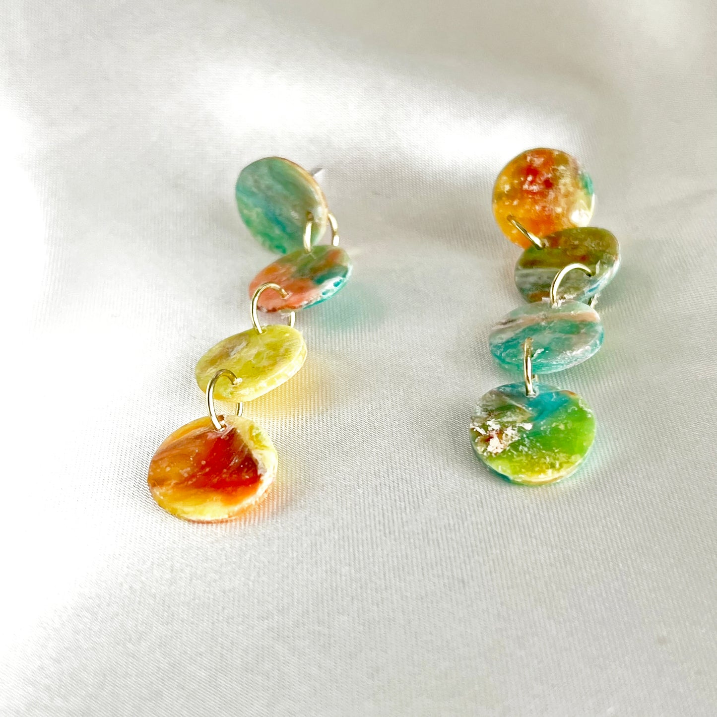 Painter's Statement Studs Dangle Drop Earrings