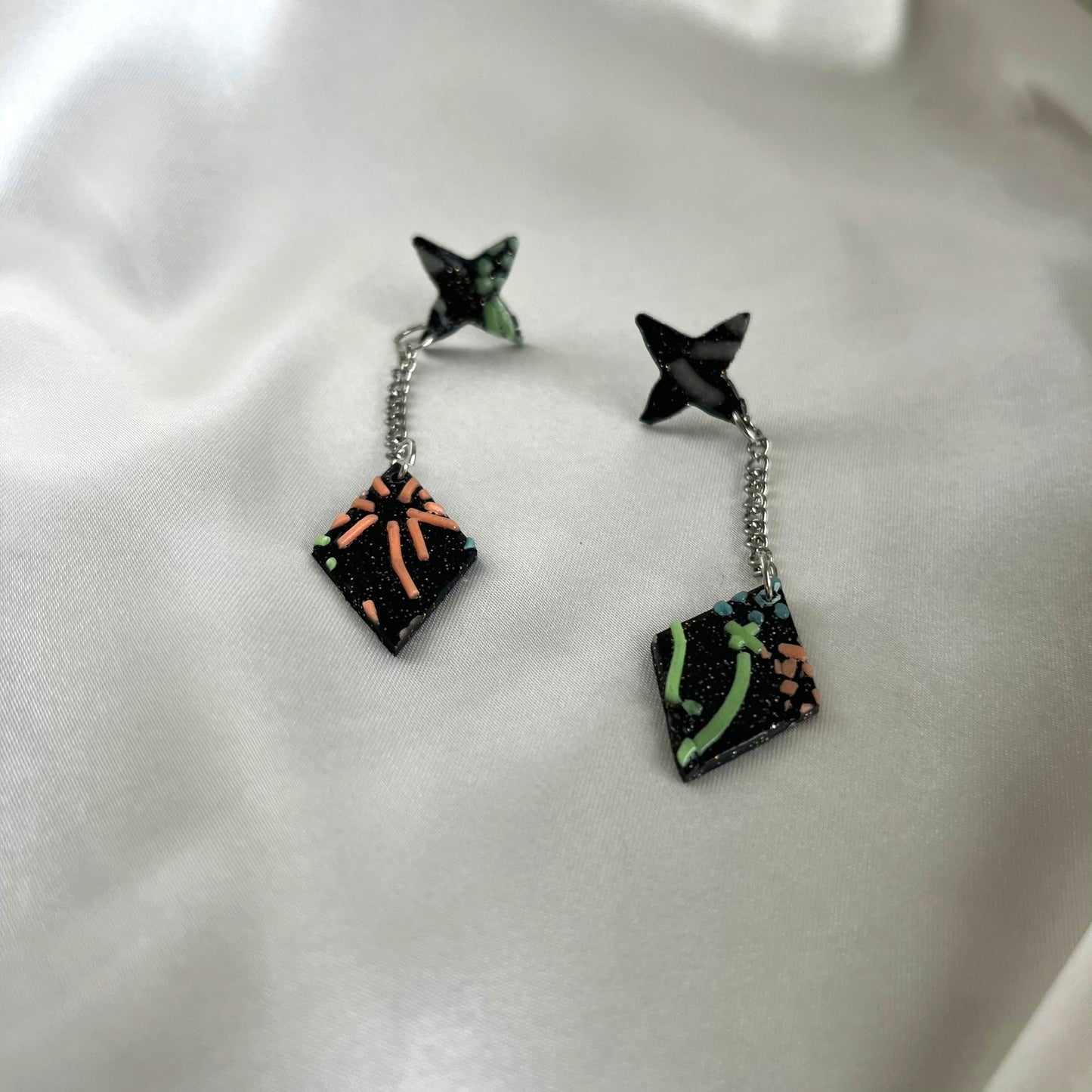 Firework Diamond Dangle Earrings
