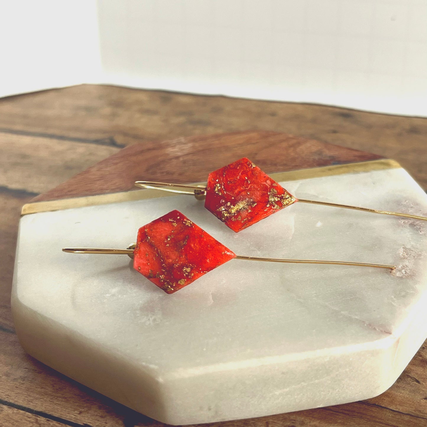 Golden Ember Ear Pins