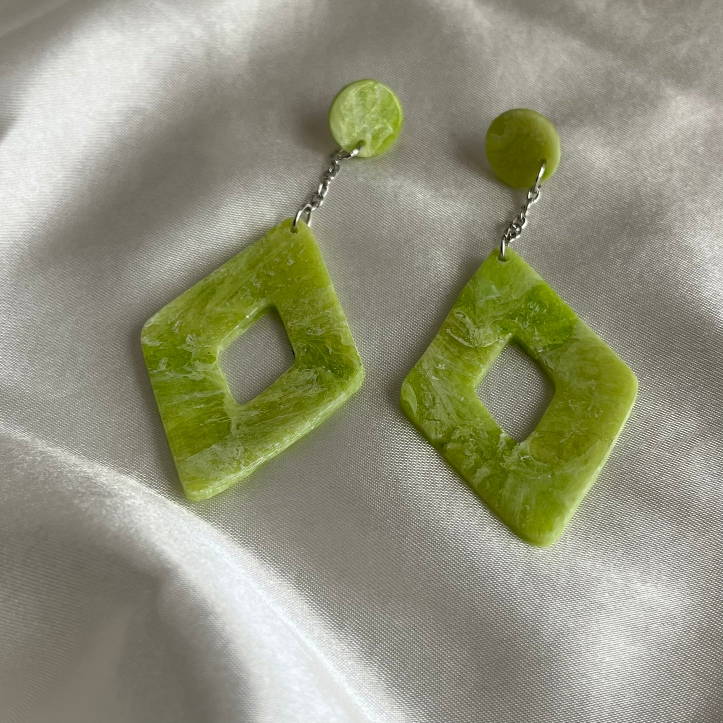 Green Rhombus Earring