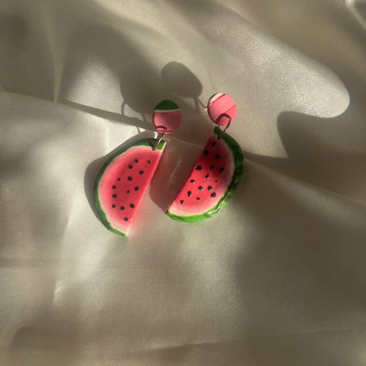 Half Watermelon Drop Earrings