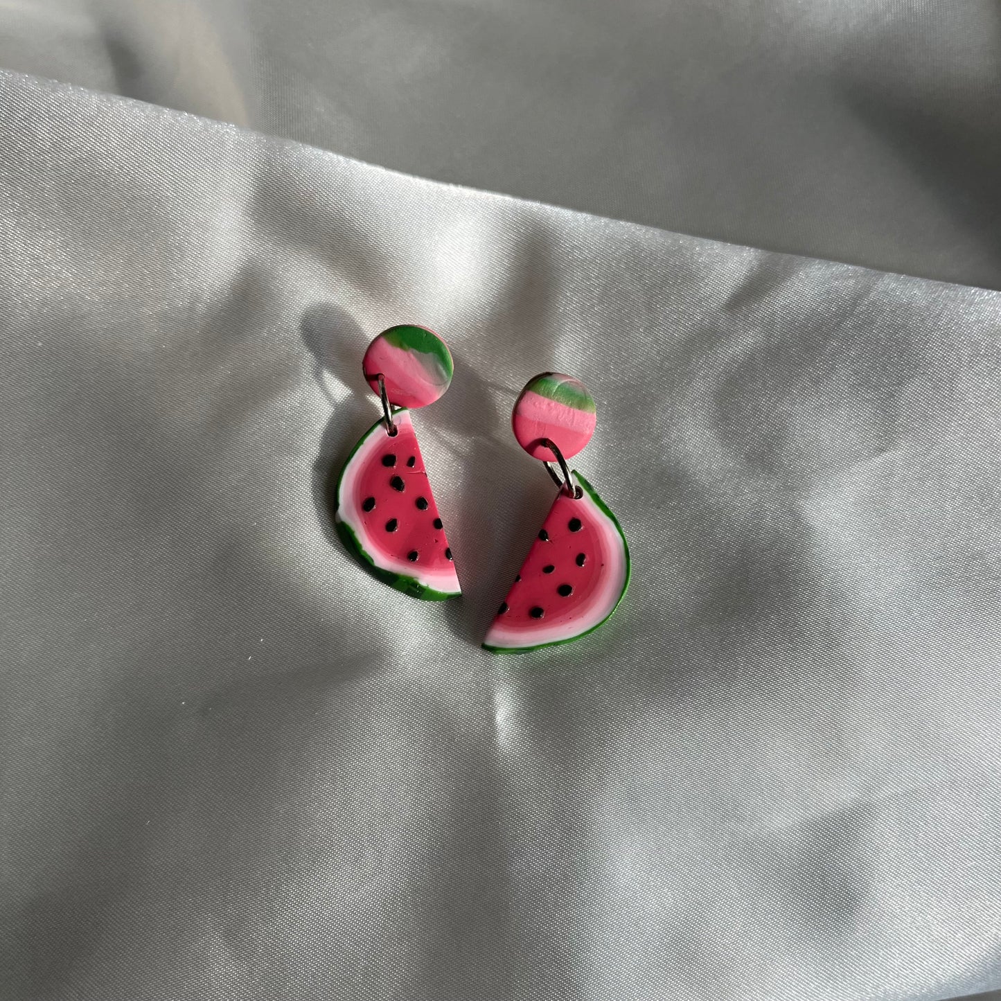 Half Watermelon Drop Earrings