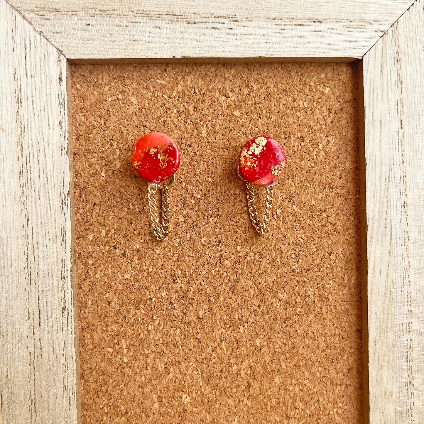 Gilded Dangle Studs