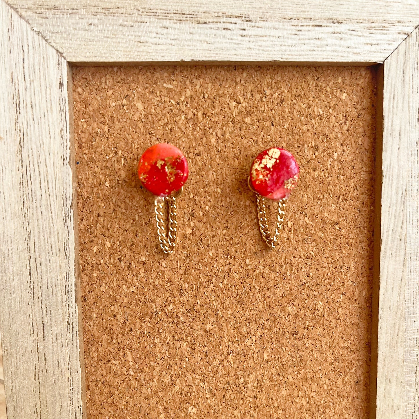 Gilded Dangle Studs