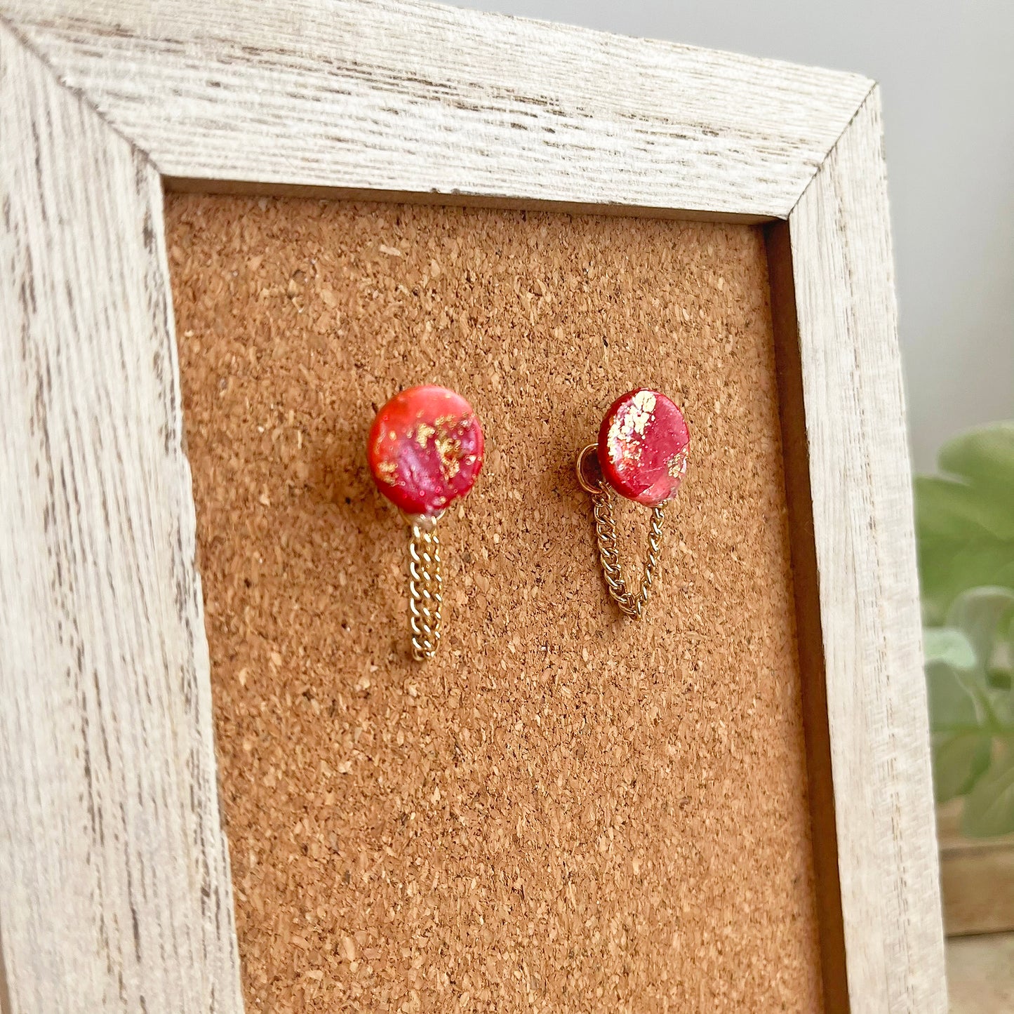 Gilded Dangle Studs