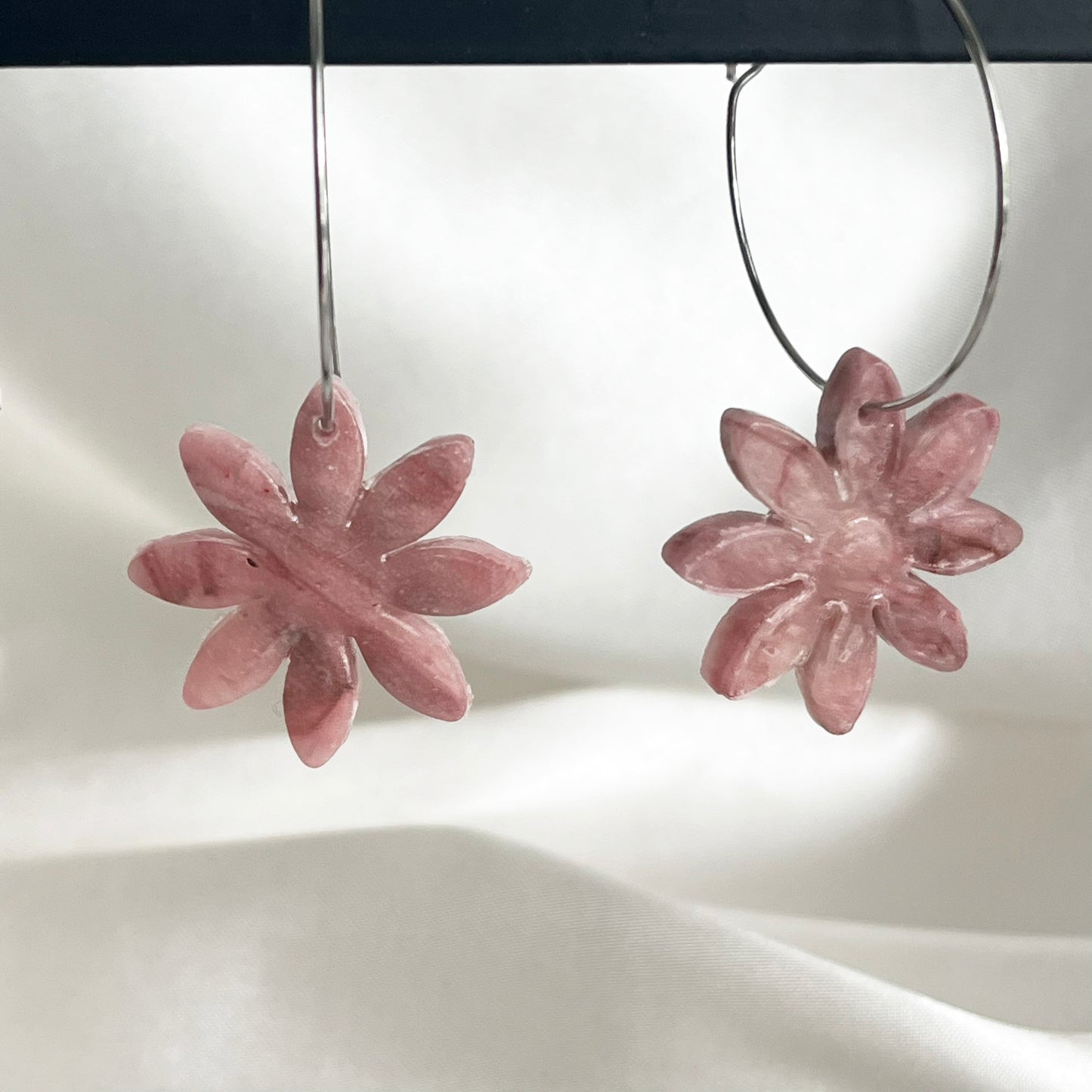 Lilac Quartz Daisy Earrings