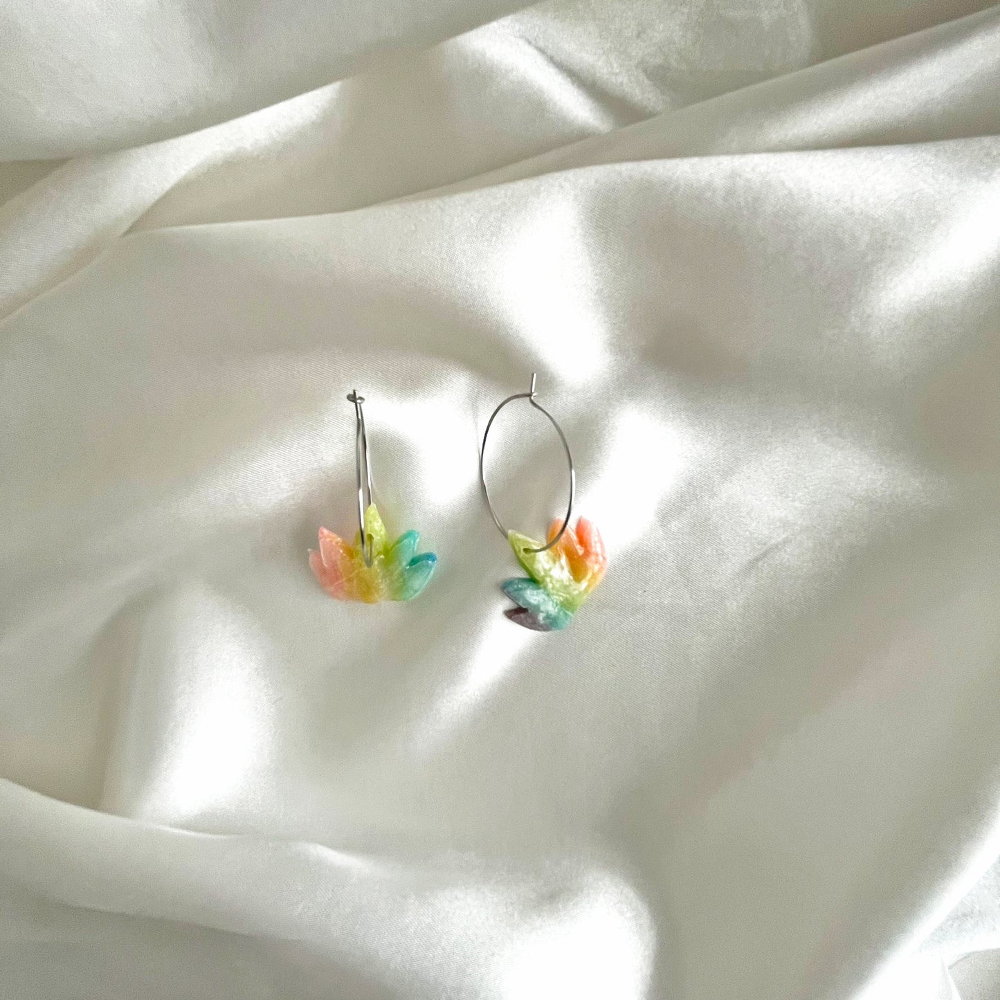 Leafy Rainbow Dangle Earrings