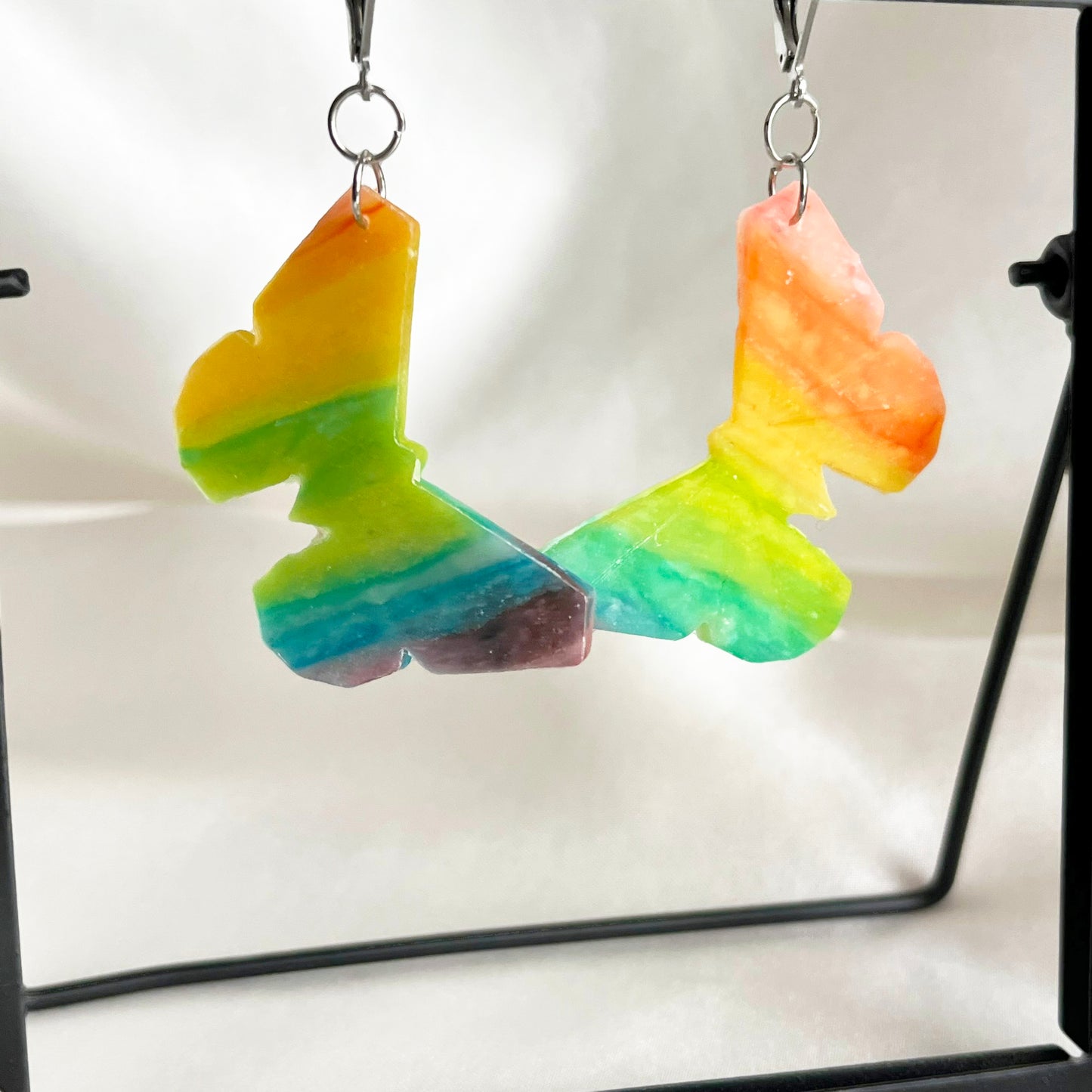 Butterfly Rainbow Dangle Earrings