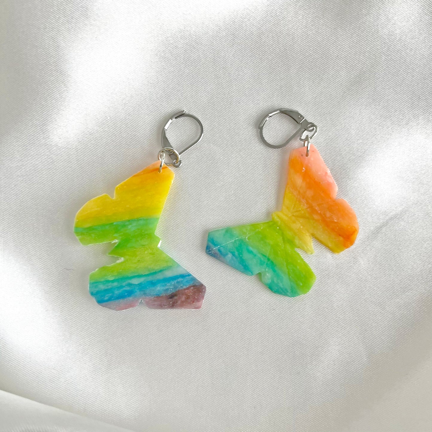 Butterfly Rainbow Dangle Earrings