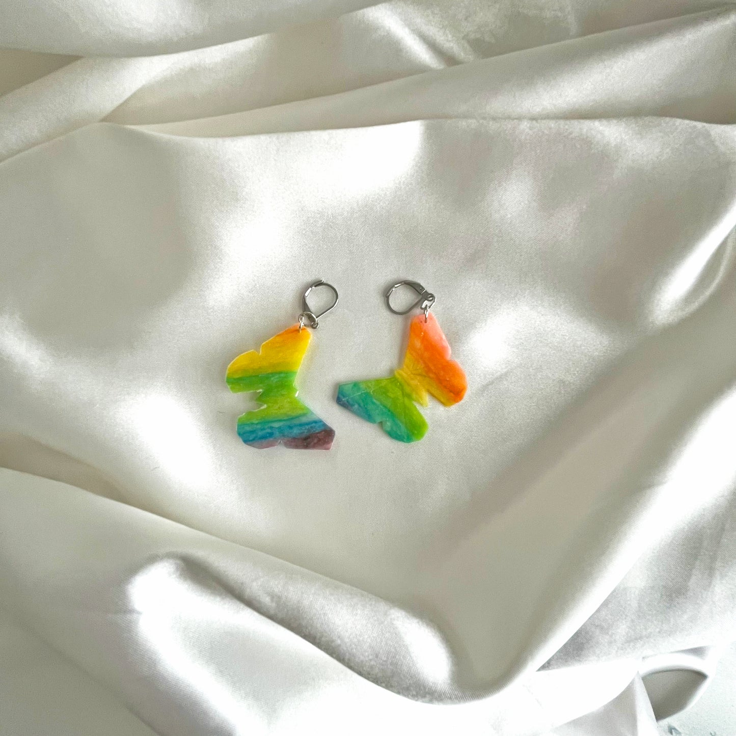 Butterfly Rainbow Dangle Earrings