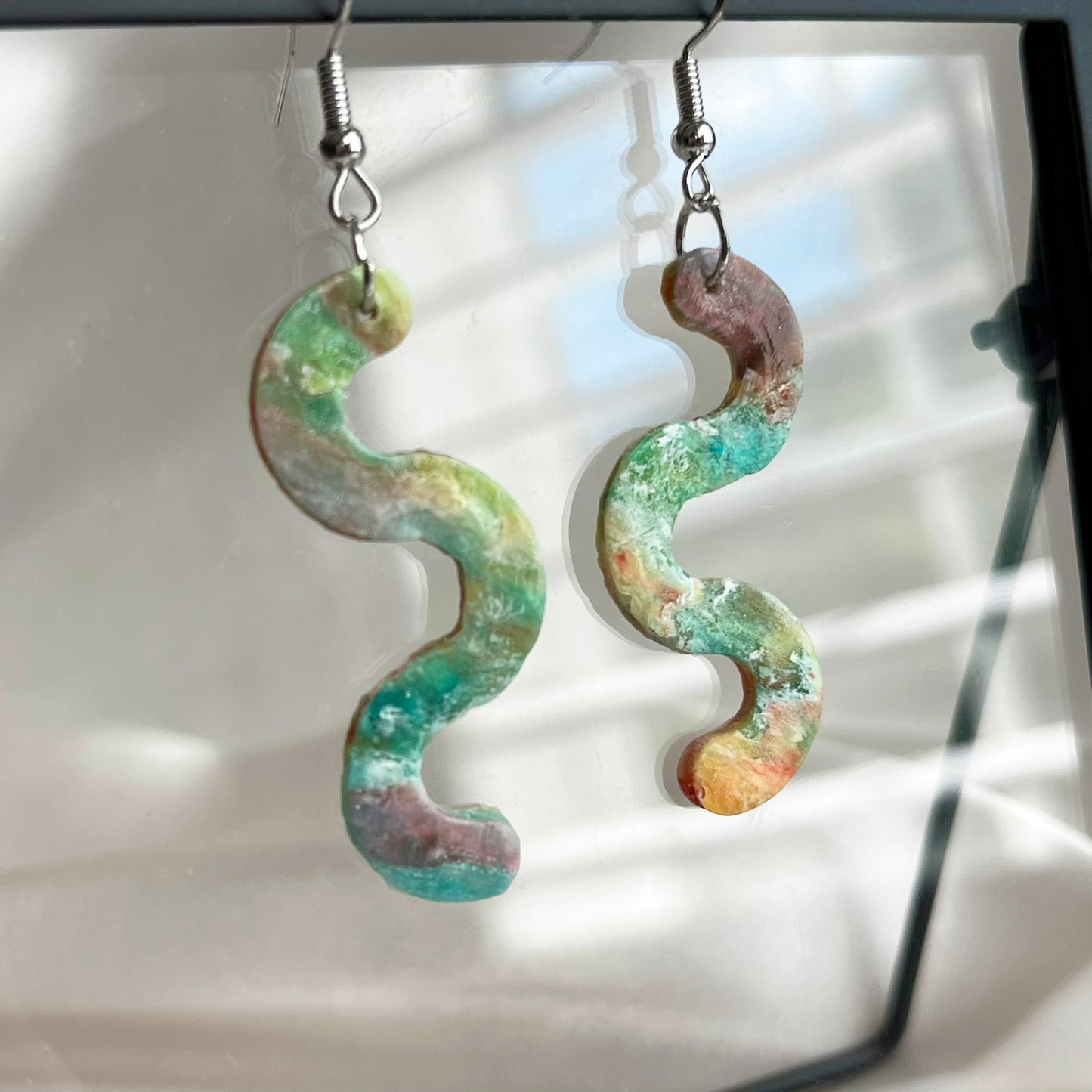 Painter's Squiggle Dangle Earrings