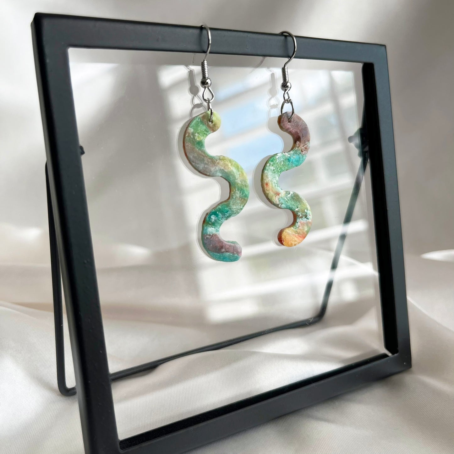 Painter's Squiggle Dangle Earrings