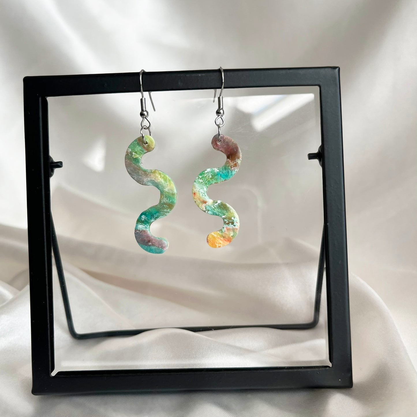 Painter's Squiggle Dangle Earrings