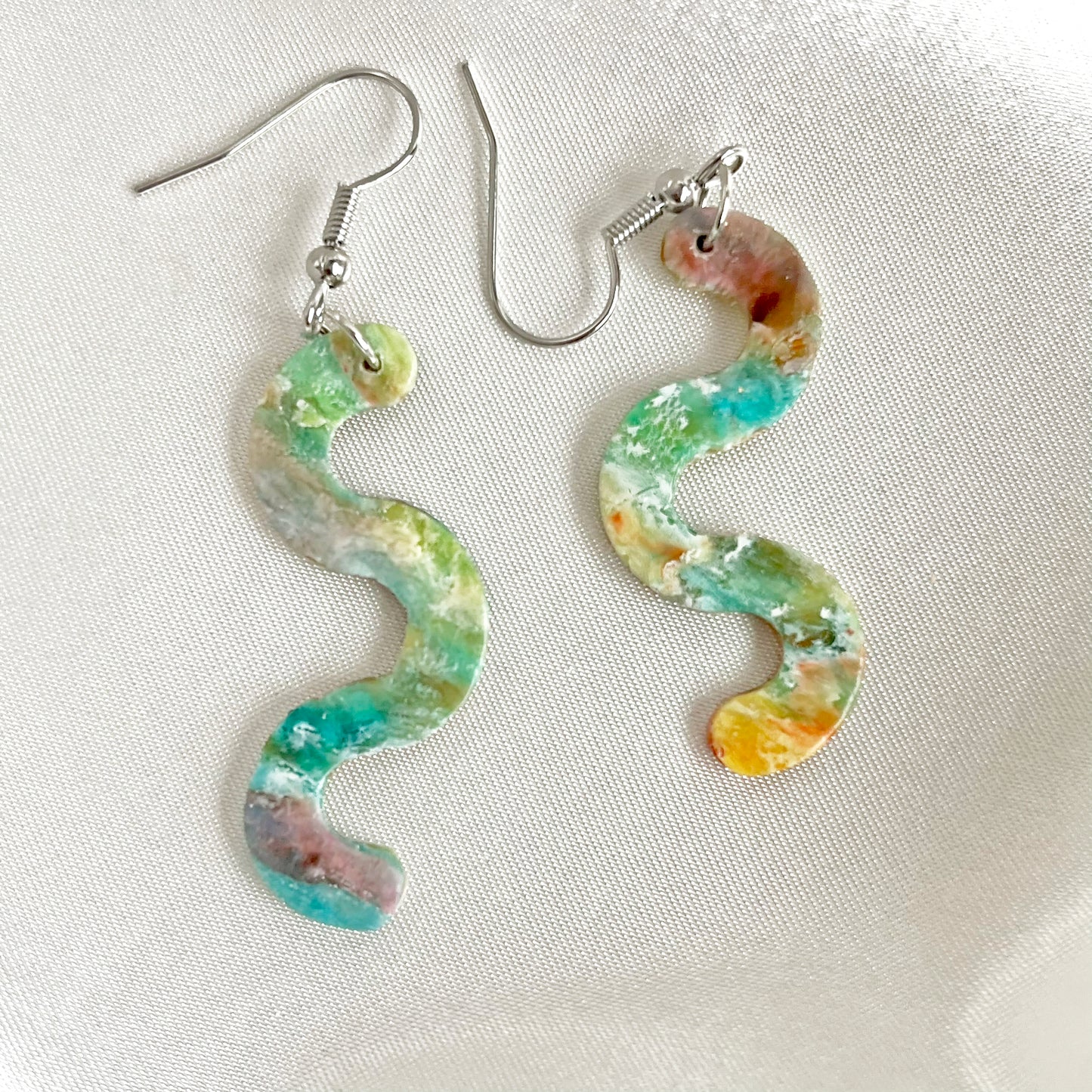 Painter's Squiggle Dangle Earrings