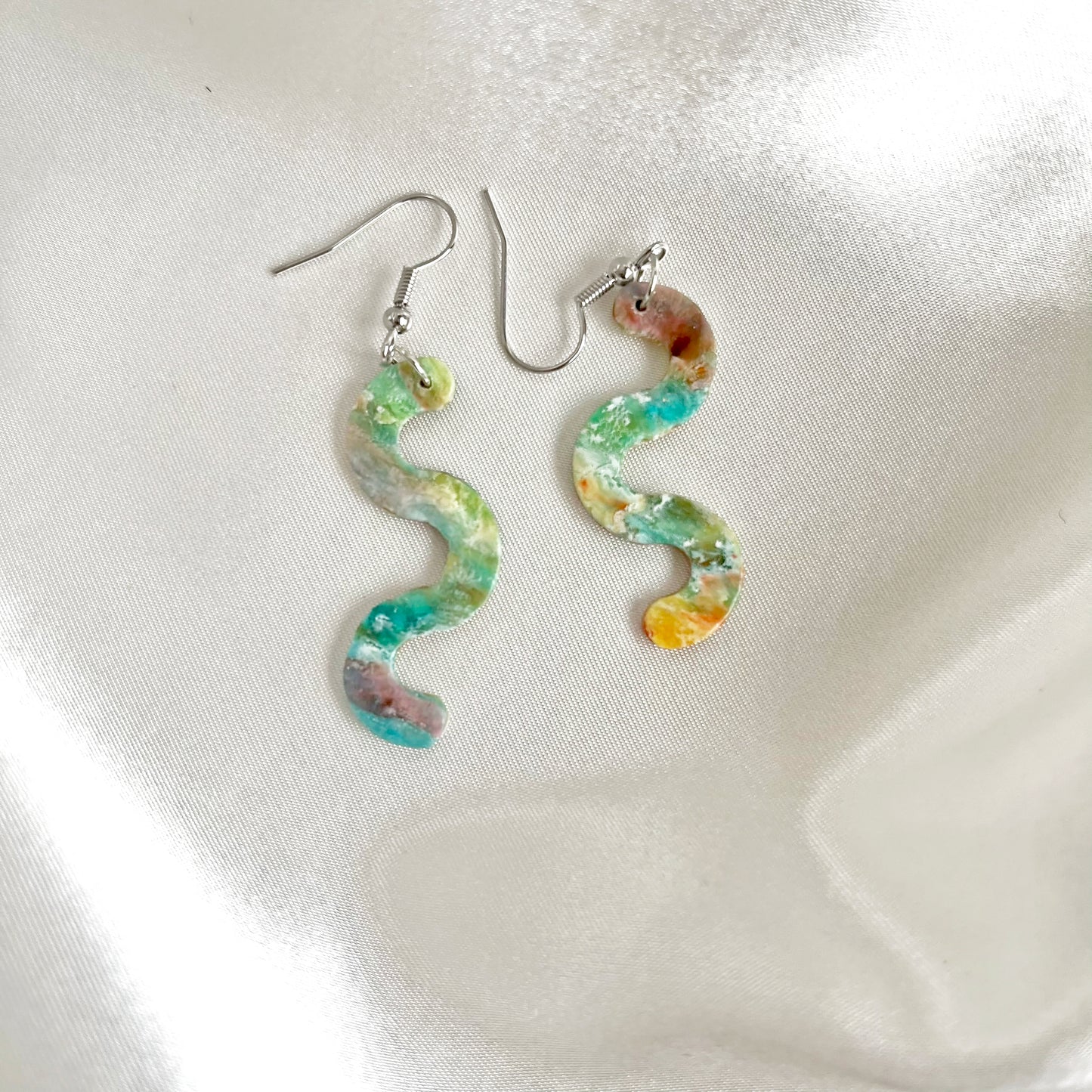 Painter's Squiggle Dangle Earrings