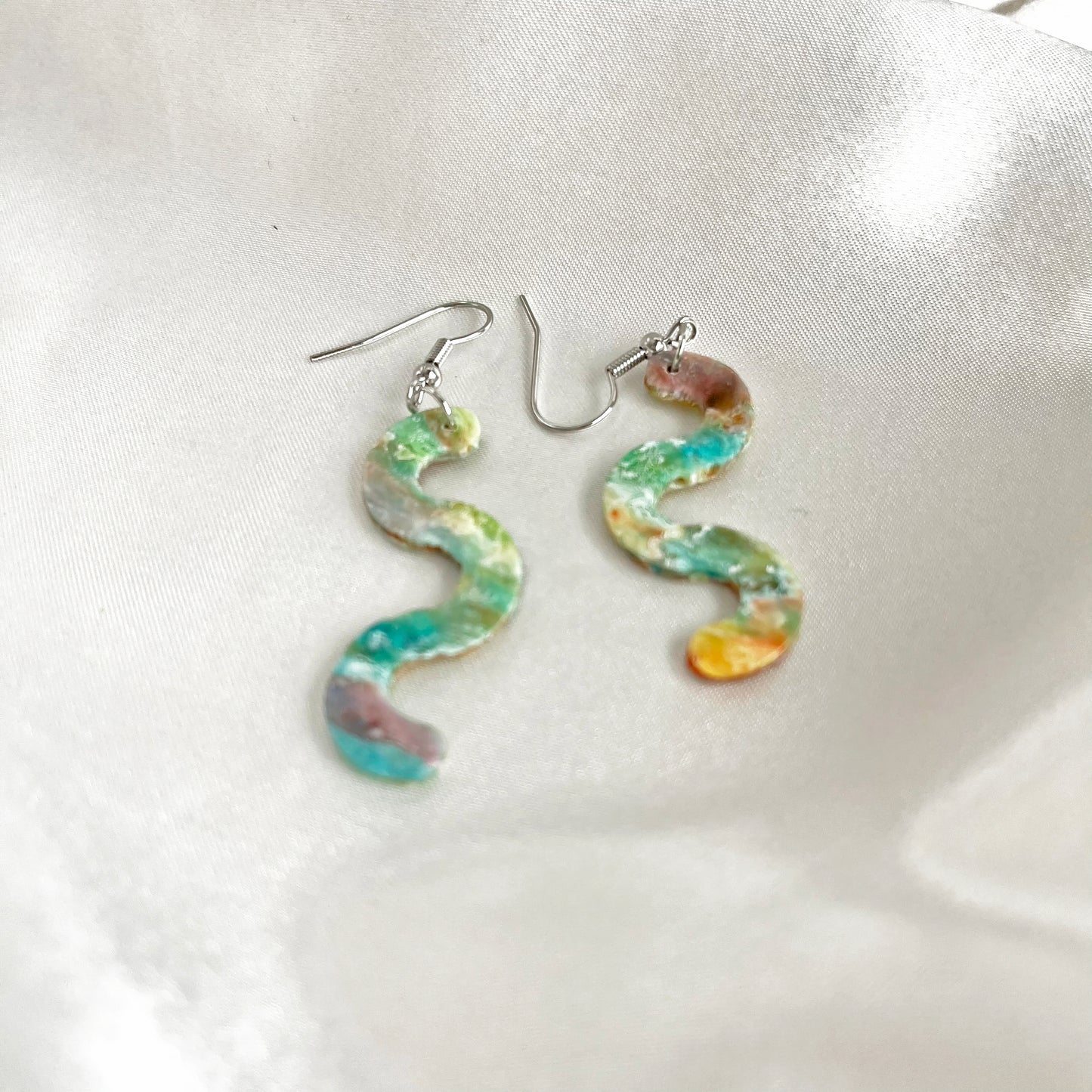 Painter's Squiggle Dangle Earrings