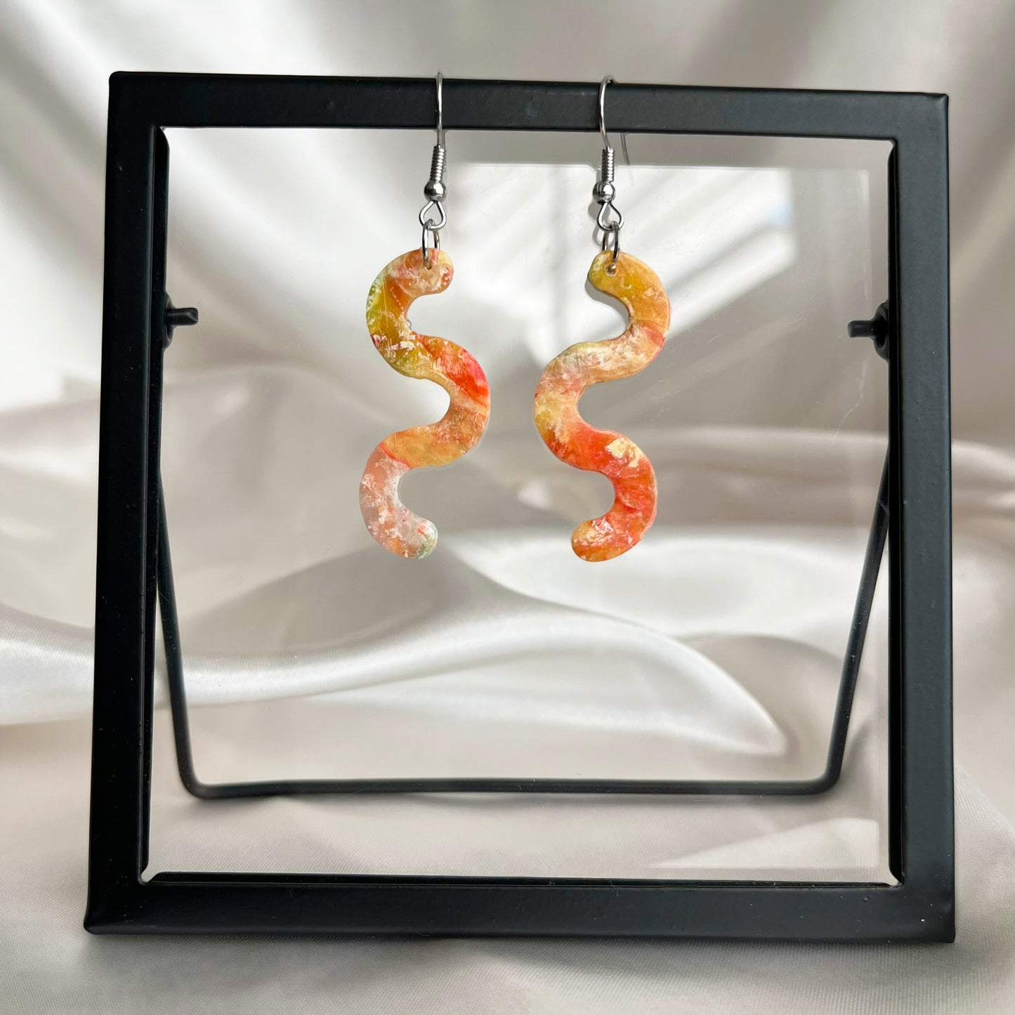 Painter's Squiggle Dangle Earrings