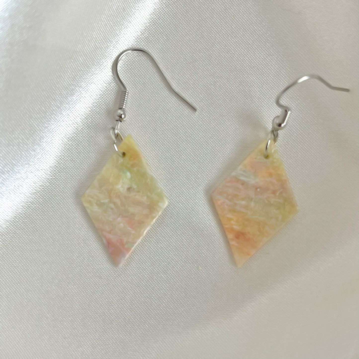 Opal Diamond Dangle Earrings