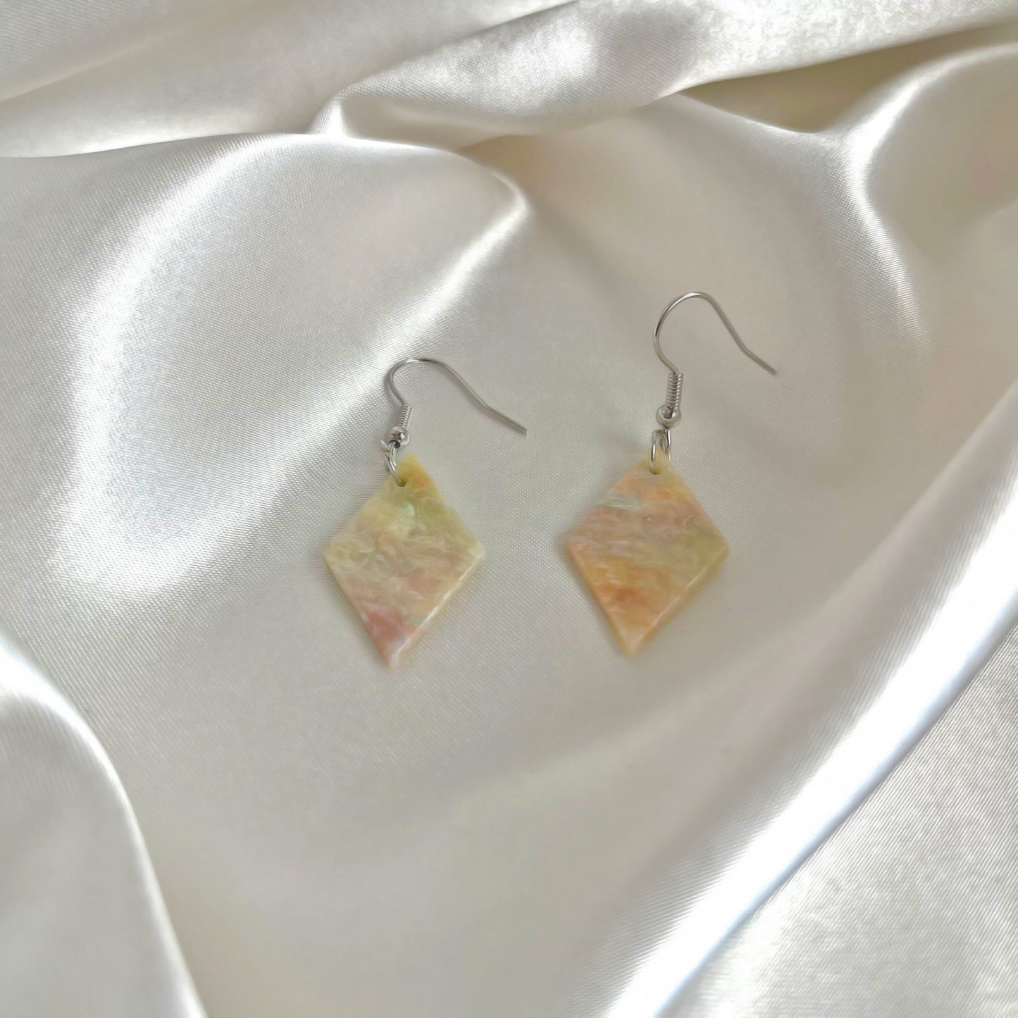 Opal Diamond Dangle Earrings