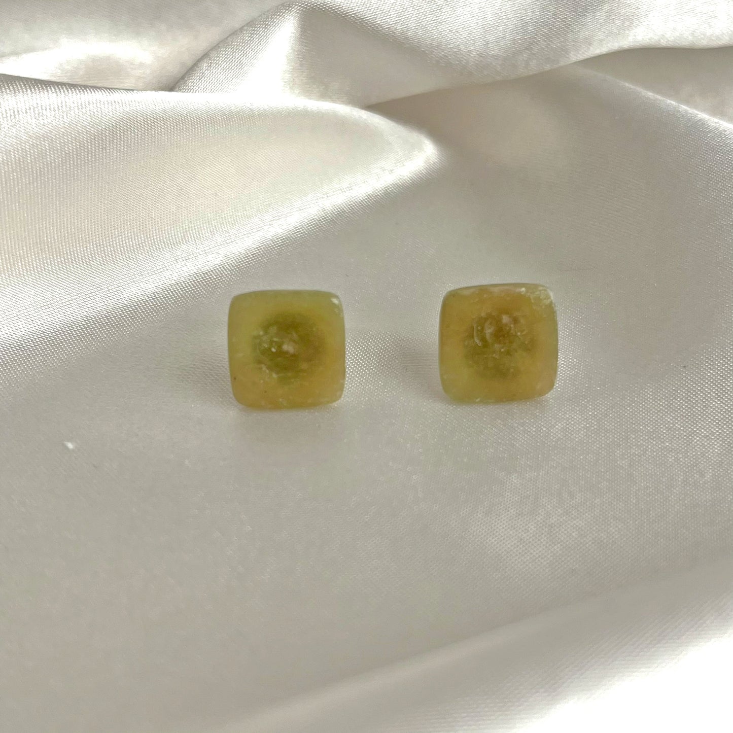 Verdant Rainbow Square Studs Earrings