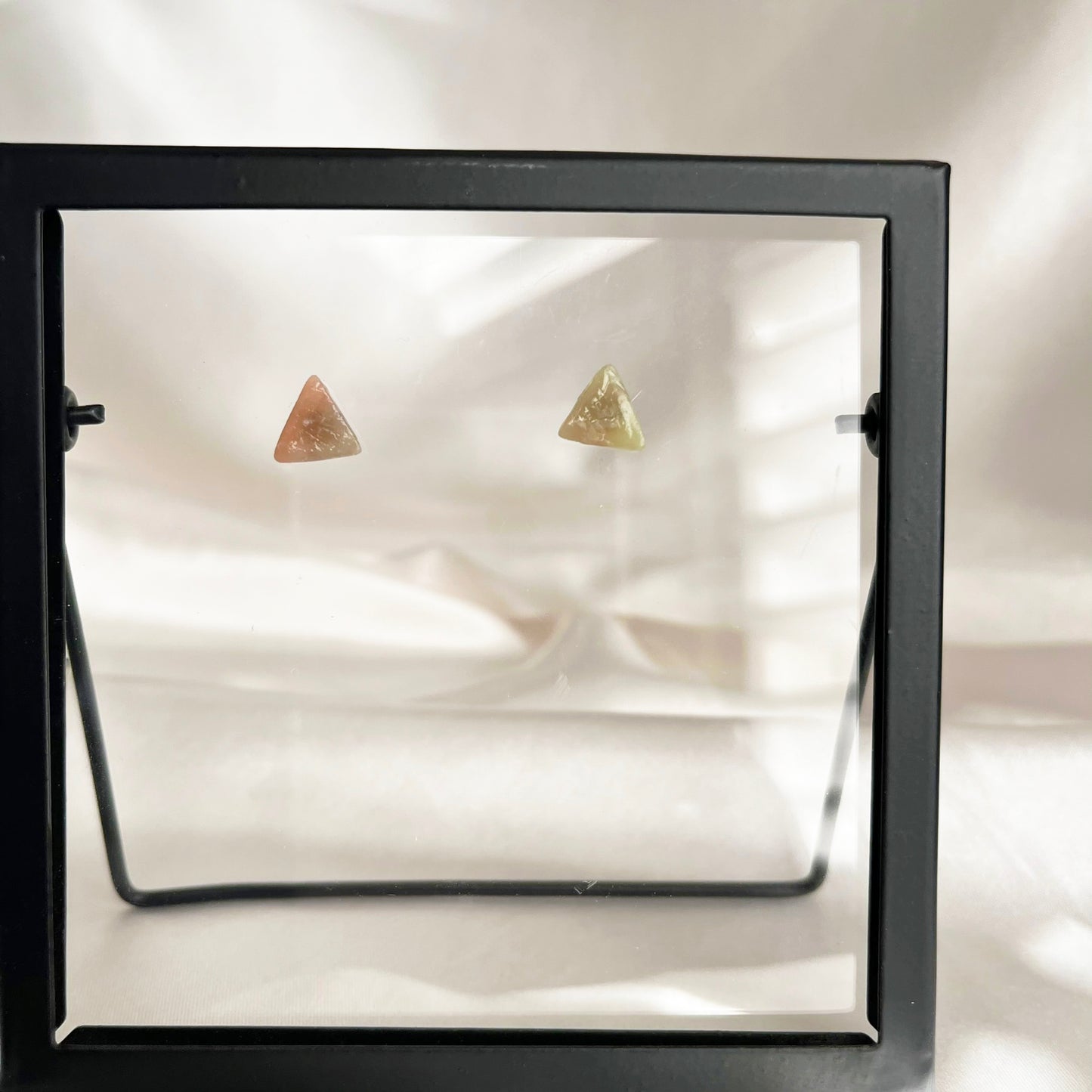 Verdant Rainbow Triangle Studs Earrings