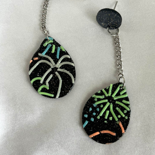 Firework Teardrop Dangle Earrings