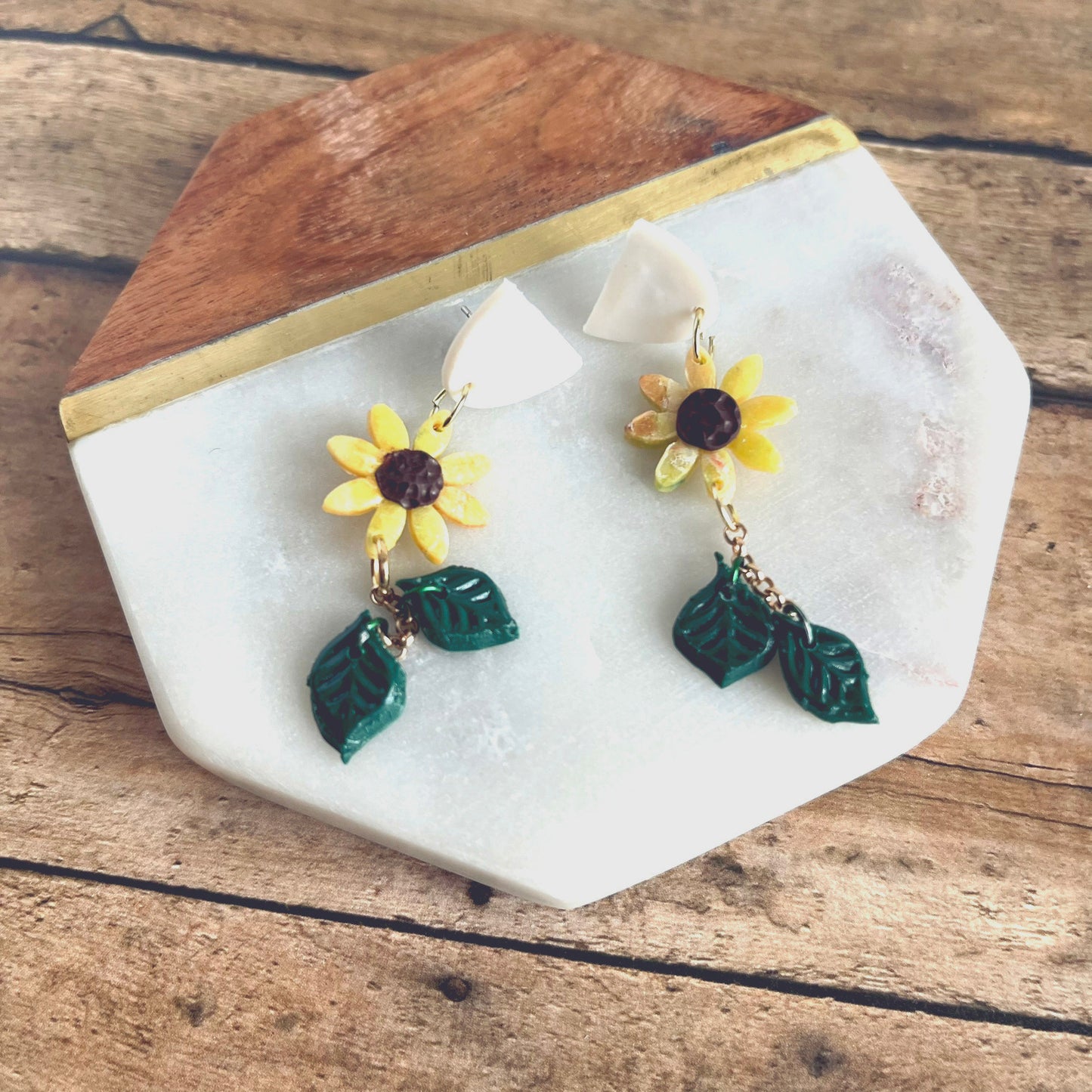 Sunflower Dangle Earrings