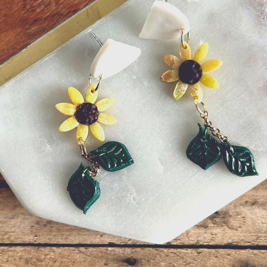 Sunflower Dangle Earrings