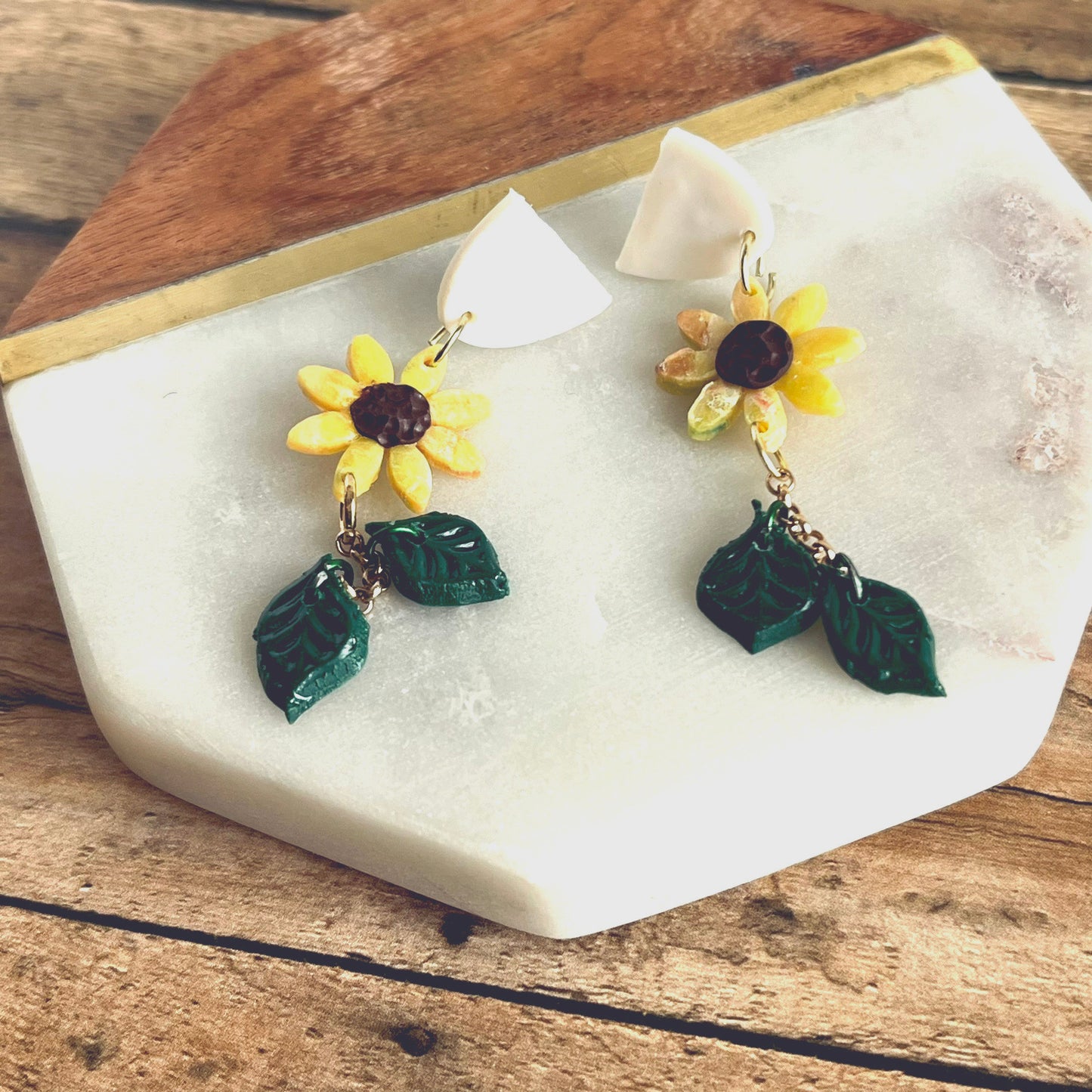 Sunflower Dangle Earrings