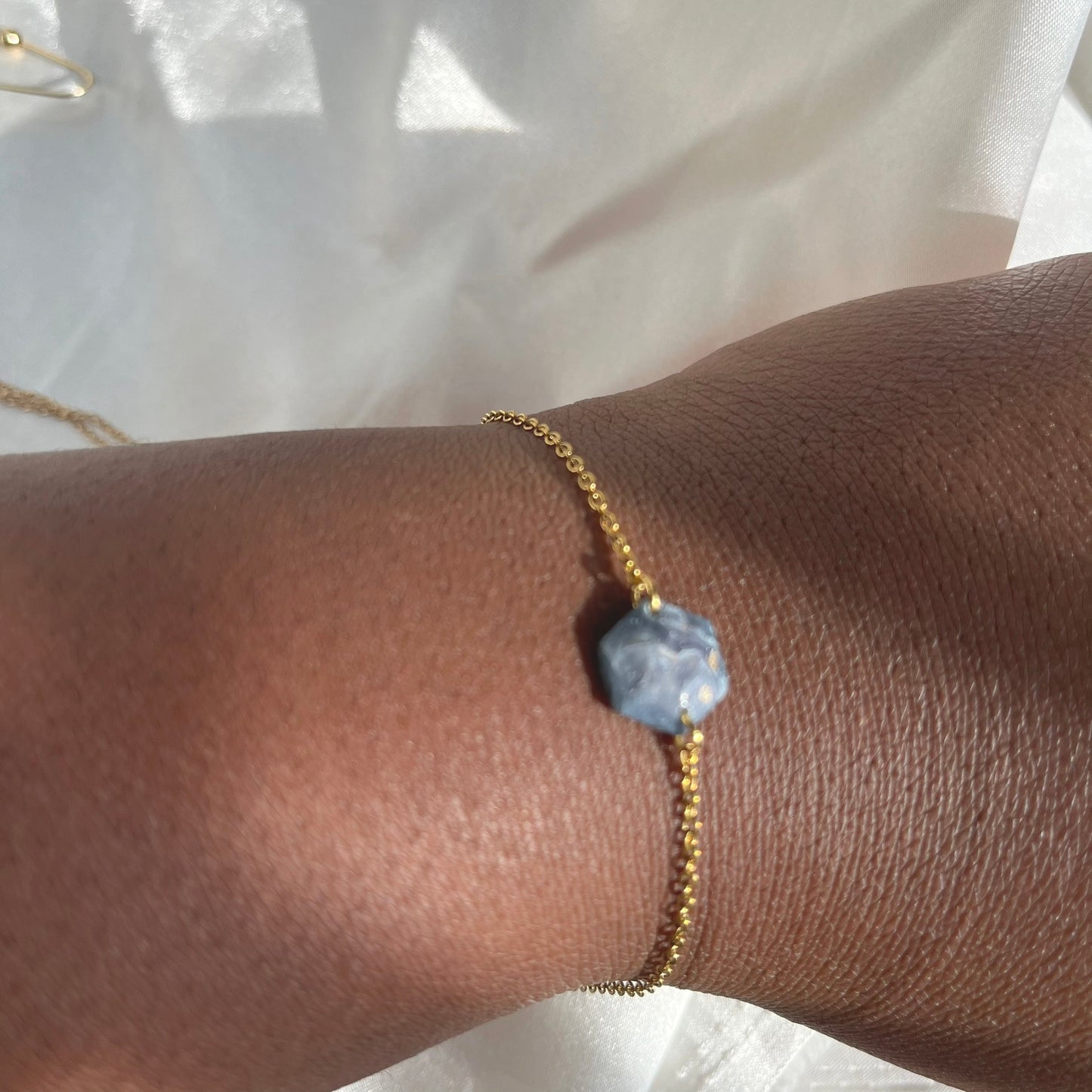 Navy to Teal Hexagon Bracelet