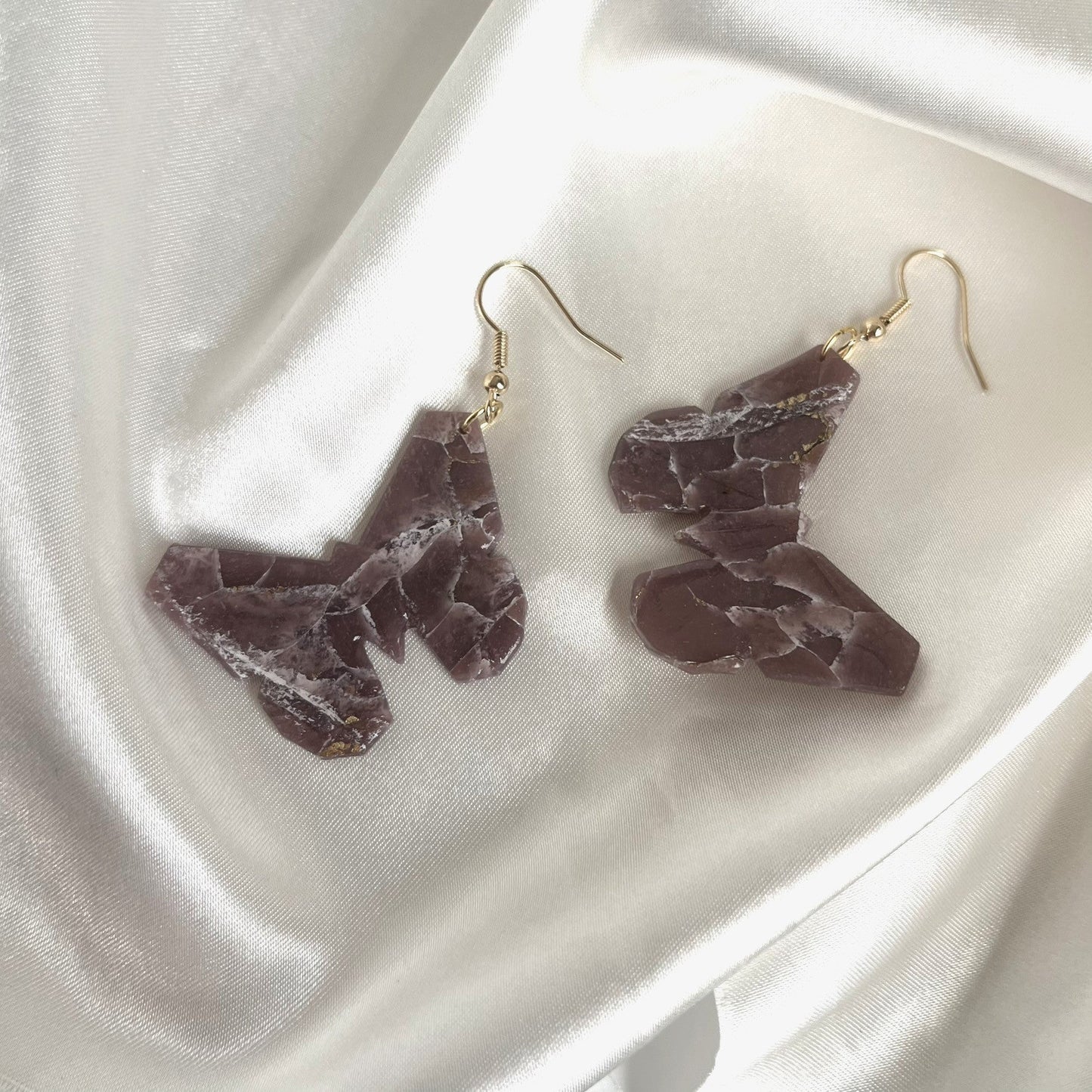 Purple Hue Shifting Butterfly Earrings