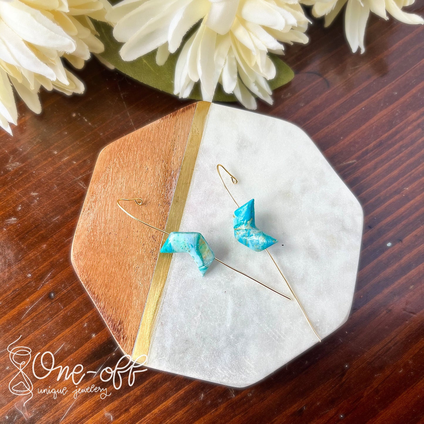 Double Arrow Ear Pins | Ocean Breeze Collection | Polymer Clay Earrings