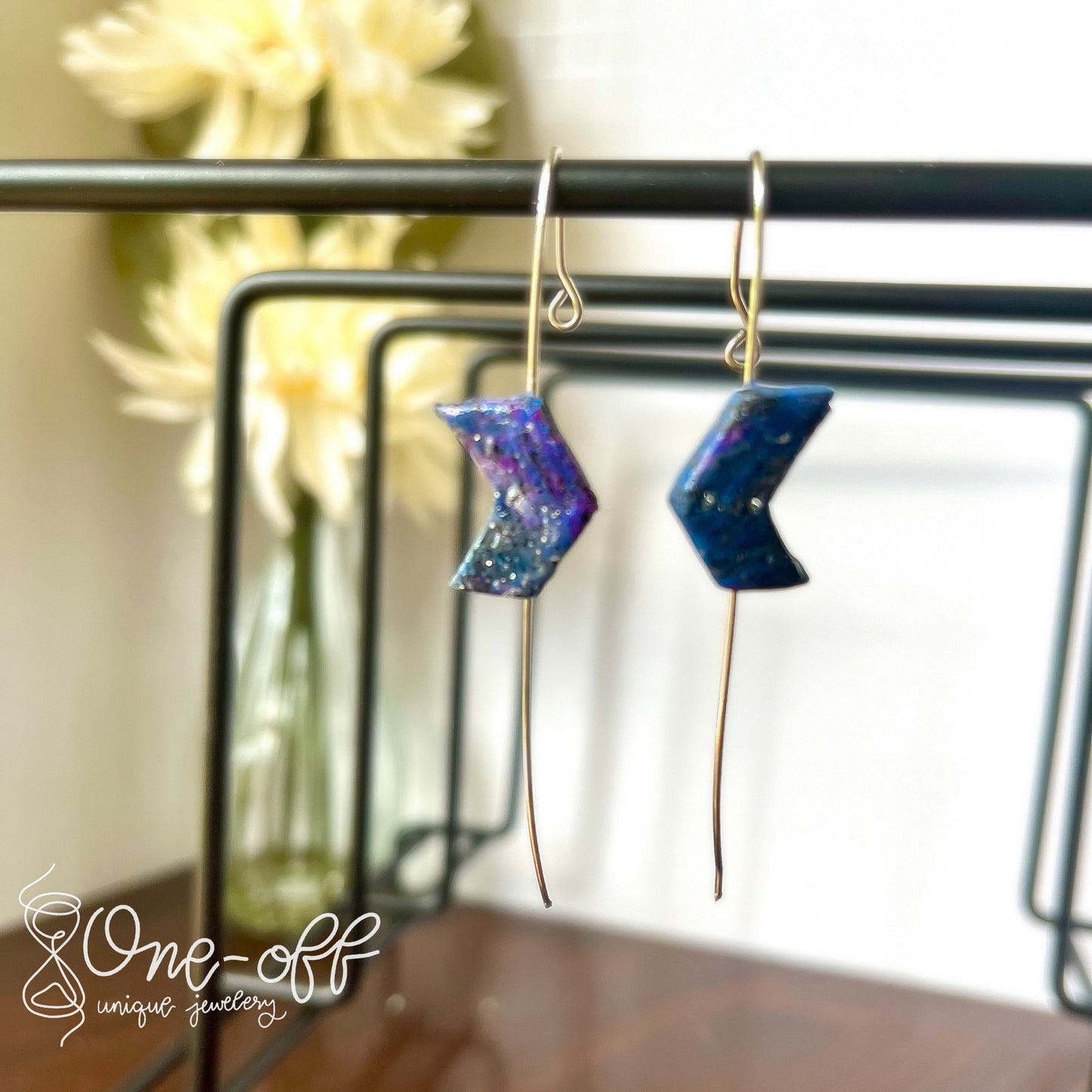 Double Arrow Ear Pins | Celestial Collection | Handmade Polymer Clay Earrings