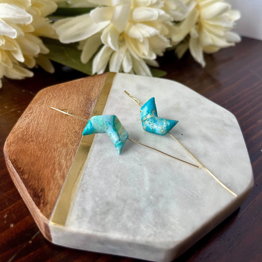 Double Arrow Ear Pins | Ocean Breeze Collection | Polymer Clay Earrings