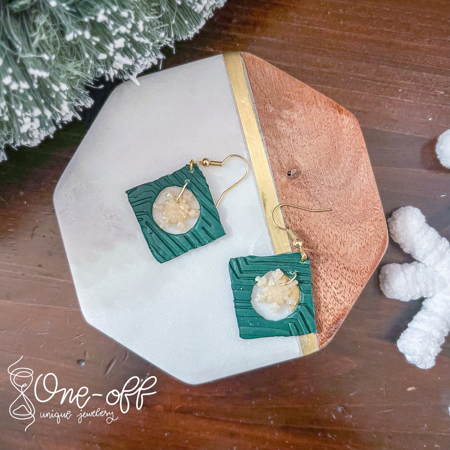 Snowflake Cutout Earrings | Winter Collection | Lightweight Unique Polymer Clay Earrings